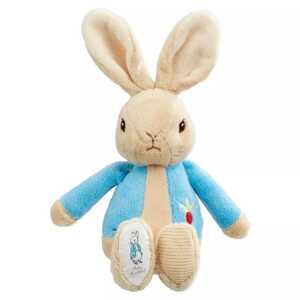 Rainbow Designs Limited Rainbow Plyšové chrastítko králíček Petr & Flopsy 1 ks modré