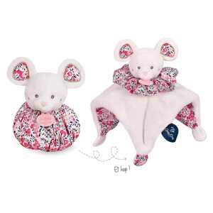 Doudou et Compagnie Paris Doudou Muchláček myška růžová 3v1