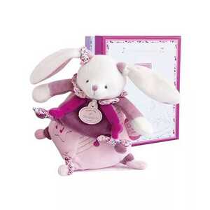 Doudou et Compagnie Paris Doudou Dárková sada - Hudební hračka růžový králíček 17 cm
