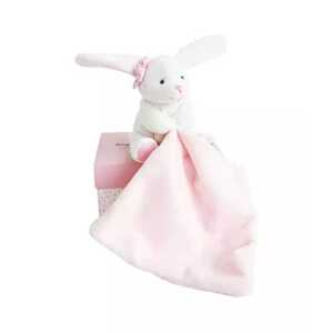 Doudou et Compagnie Paris Doudou Dárková sada růžová - králíček s muchláčkem 10 cm