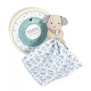Doudou et Compagnie Paris Doudou Dárková sada - Plyšový pejsek s dečkou z BIO bavlny 15 cm