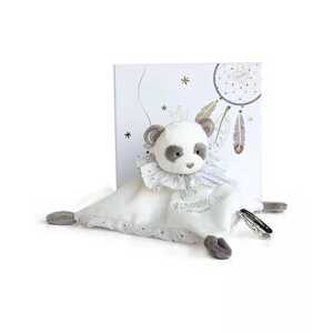 Doudou et Compagnie Paris Doudou Dárková sada - plyšový muchláček panda 20 cm