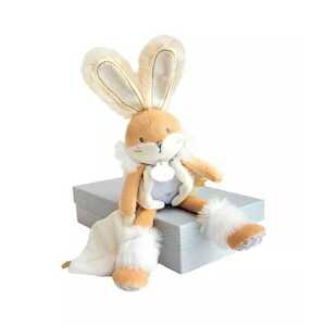 Doudou et Compagnie Paris Doudou Dárková sada - plyšový zajíček s dečkou 31 cm béžový