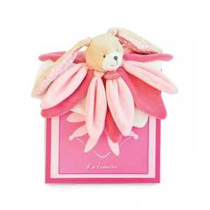 Doudou et Compagnie Paris Doudou Dárková sada - plyšový muchláček králíček růžový 28 cm