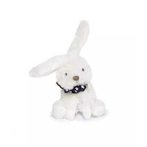 Doudou et Compagnie Paris Doudou Plyšový králíček s šátkem 12 cm tmavě modrá s hvězdičkami