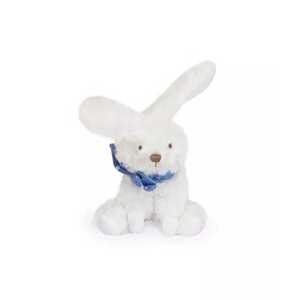 Doudou et Compagnie Paris Doudou Plyšový králíček s šátkem 12 cm modrá s hvězdičkami