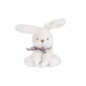 Doudou et Compagnie Paris Doudou Plyšový králíček s šátkem 12 cm fialová s kytičkami