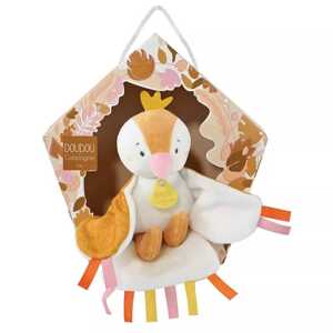 Doudou et Compagnie Paris Doudou Dárková sada - hudební plyšová hračka ptáček žlutý 23 cm