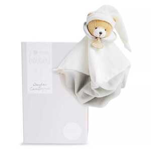 Doudou et Compagnie Paris Doudou Dárková sada Plyšový muchláček šedý Medvídek 25 cm