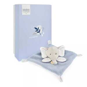 Doudou et Compagnie Paris Doudou Plyšový muchláček modrošedý Slon 19 cm