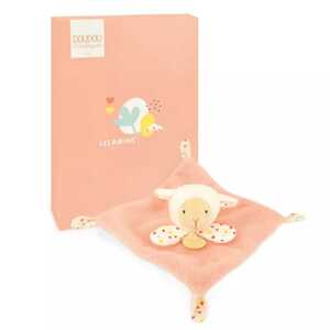 Doudou et Compagnie Paris Doudou Plyšový muchláček oranžový Ovečka 19 cm