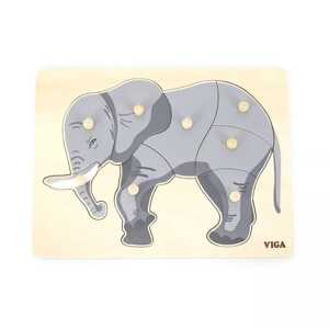 Dětské dřevěné puzzle vkládačka Montessori Viga Slon