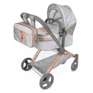 DeCuevas 81777 Skládací kočárek pro panenky 3 v 1 s batůžkem CITY X 2024 - 73 cm