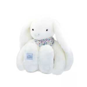 Doudou et Compagnie Paris Doudou Plyšový králík XXL s šátkem bílý 50 cm