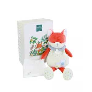 Doudou et Compagnie Paris Doudou Dárková sada Plyšová liška Romarin s dečkou 28 cm