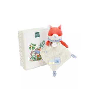 Doudou et Compagnie Paris Doudou Dárková sada Plyšová liška Romarin s chrastítkem 21 cm
