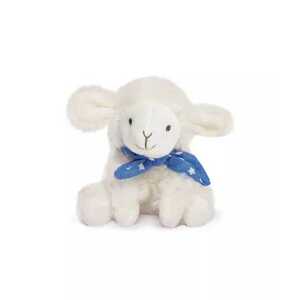 Doudou et Compagnie Paris Doudou Plyšový beránek s šátkem 12 cm modrý s hvězdičkami