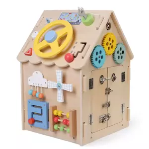 2Kids Toys Activity board Domeček přírodní