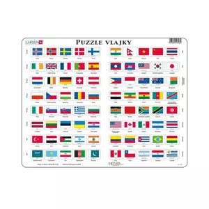 Larsen Vzdělávací puzzle Vlajky 80 dílků