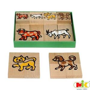 M.I.K. Puzzle malé Dřevěné Puzzle malé - domácí zvířátka
