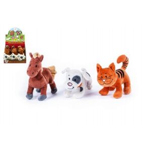 Teddies Zvířátko plyš 18-20cm Moje první zvířátka se zvukem 3 druhy Zvířátko plyš 18-20cm Moje první zvířátka se zvukem - KOČKA