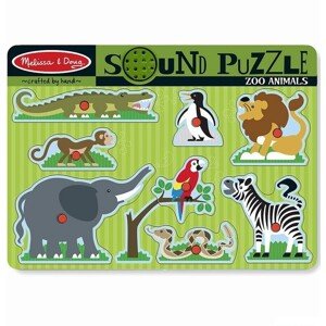 Puzzle muzikální - ZOO divoká zvířata, 8ks (M&D)
