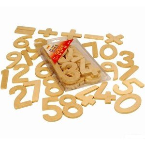 Číslice - Sada čísel přírodních 9cm (Bigjigs)
