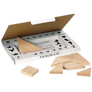 Hlavolam dřevěný - Tangram přírodní v krabičce (Goki) - Doporučujeme