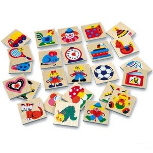 Obrázkové značky pro školky - Dřevěné 25 ks, SET 73514 (Bino)