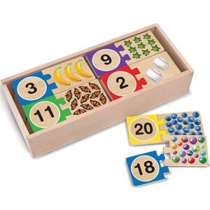 Puzzle výukové - Číslovky s počty, 40ks (M&D)