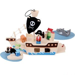 Loď dřevěná - Pirátská loď s figurkami (Bigjigs) - Doporučujeme