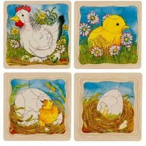 Puzzle výukové - Vývoj slepice, 44ks (Goki) - Doporučujeme
