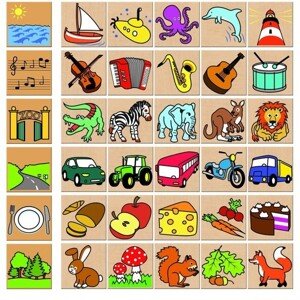 Puzzle výukové - Co kam patří, 36ks (Detoa)