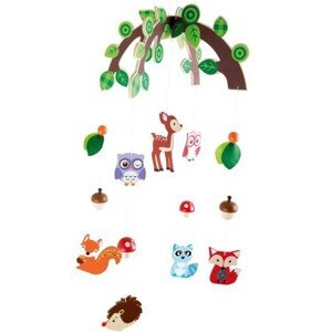 Kolotoč závěsný dřevěný - Lesní zvířátka (Small foot)