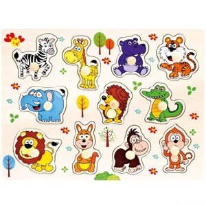 Puzzle vkládací - Safari, 11ks (Bino)