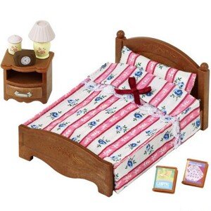Sylvanian Families - Nábytek, Dvojlůžko s nočním stolkem
