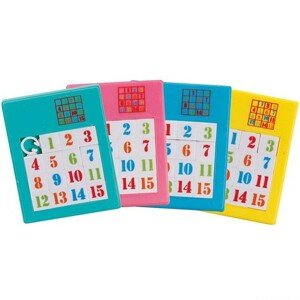 Hlavolam plastový - Posunovací puzzle čísla, 1ks (Goki)