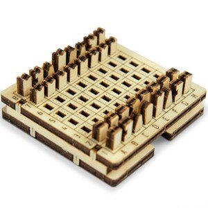 Šachy - Cestovní mini hra, přírodní dřevo (Wooden City) - Doprodej