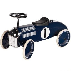 Odrážedlo kovové - Historické auto, modré tmavě (Goki)