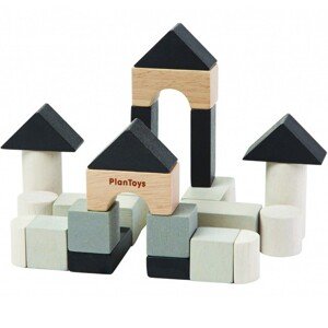 Kostky - Barevné, Mini-stavební set, 24ks (Plantoys) - Akce