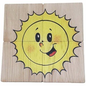 Puzzle pro nejmenší - Maxi, Sluníčko a beruška, 4ks