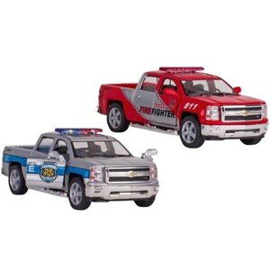Kovový model - Auto Chevrolet Silverado (2014) policie-hasiči, 1:46, 1ks - Doprodej