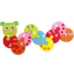 Puzzle výukové - Skládačka s čísly žížala (Bino)