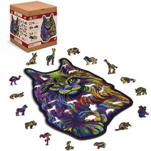 Puzzle dřevěné - Divoká kočka, L 274 dílků (Wooden City) - Doporučujeme