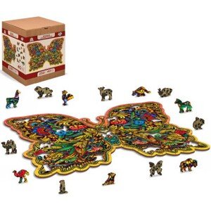 Puzzle dřevěné - Královská křídla, L 250 dílků (Wooden City)
