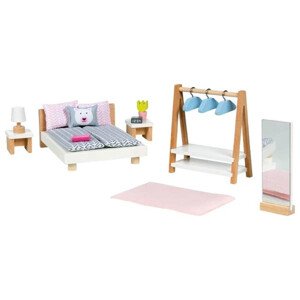Nábytek pro panenky - Ložnice moderní světlá (Goki)