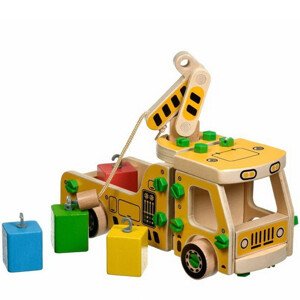 Auto montážní - Autojeřáb konstrukční set (Lucy & Leo)