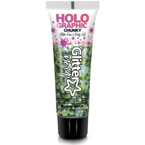 PaintGlow - Třpytky gelové, 12ml Holographic zelené