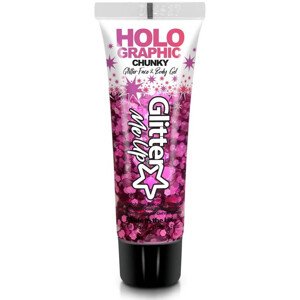 PaintGlow - Třpytky gelové, 12ml Holographic růžové