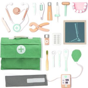 Malý doktor - Doktorská sada dřevěná zelená (UMU)